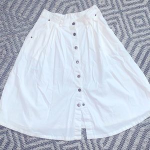White Skirt with Buttons
